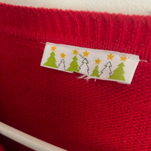 Ugly Christmas Sweater – Red Reindeer with Pom Pom Hat - Picture 4 of 8